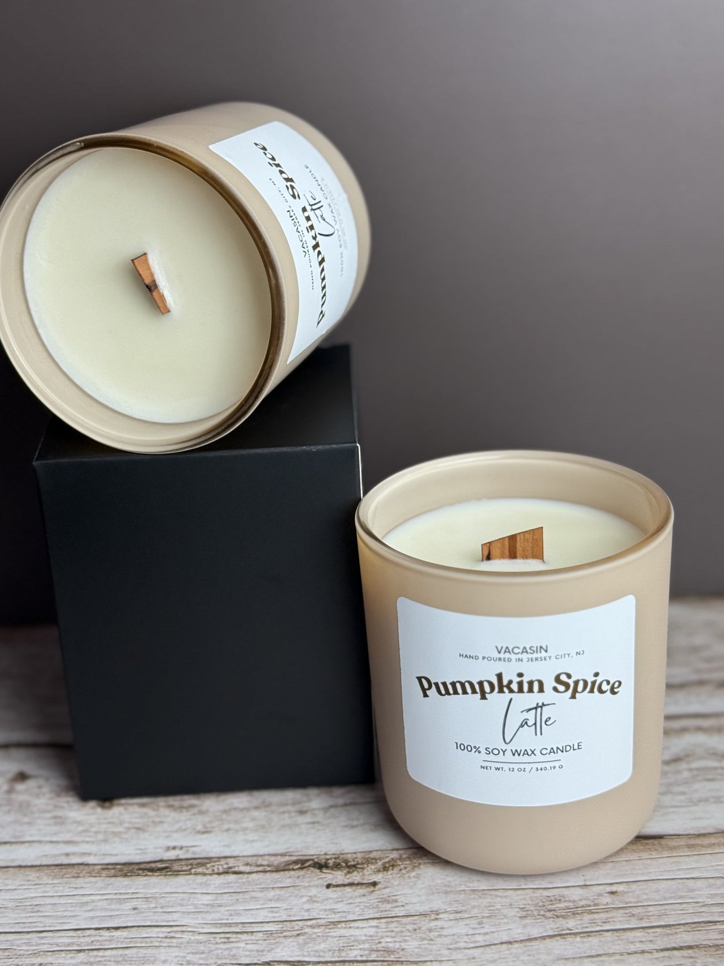 Pumpkin Spice Latte Scented Soy Wax Candle – Natural Aromatherapy Candle VACASIN