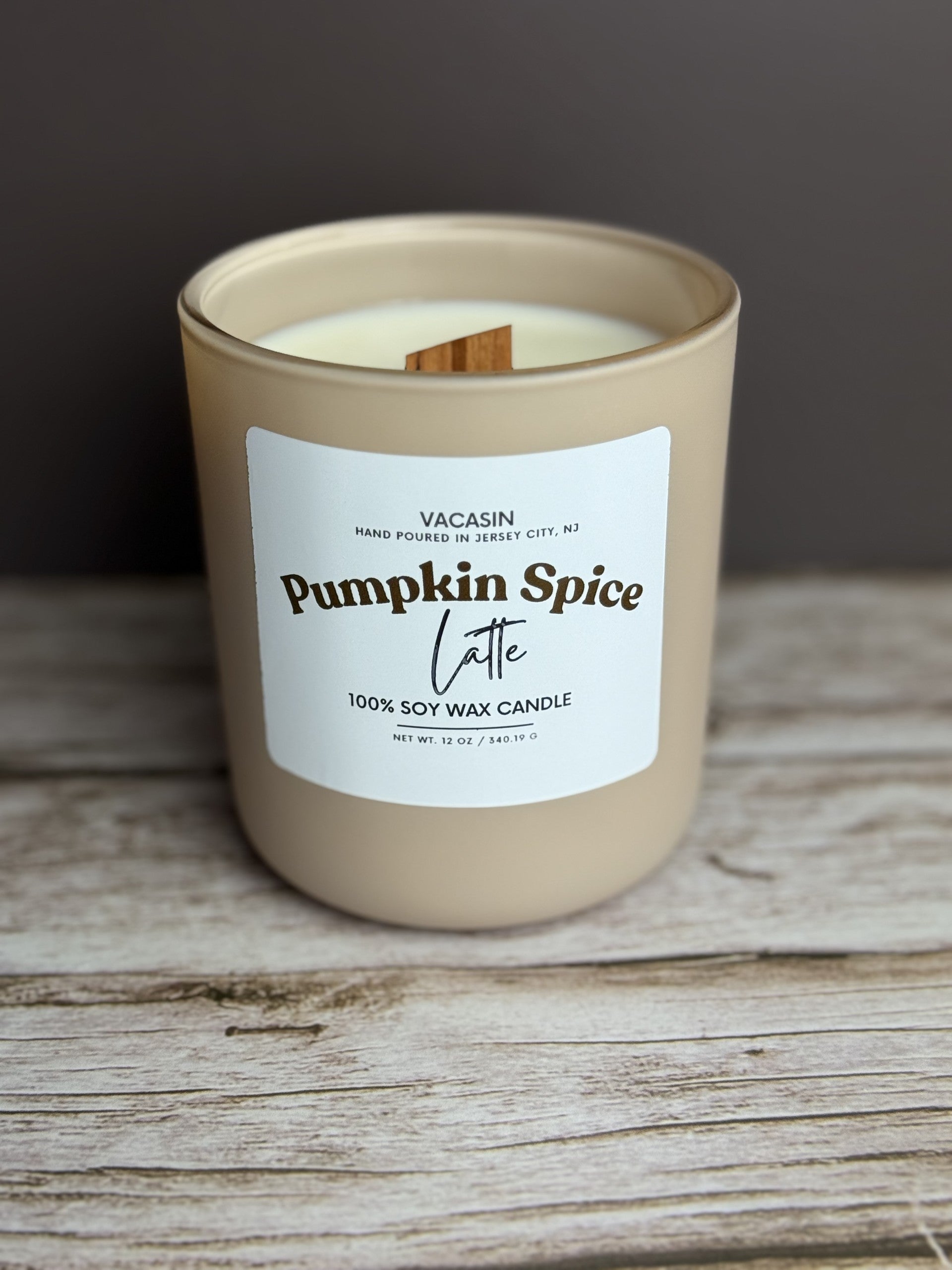 Pumpkin Spice Latte Scented Soy Wax Candle – Natural Aromatherapy Candle VACASIN