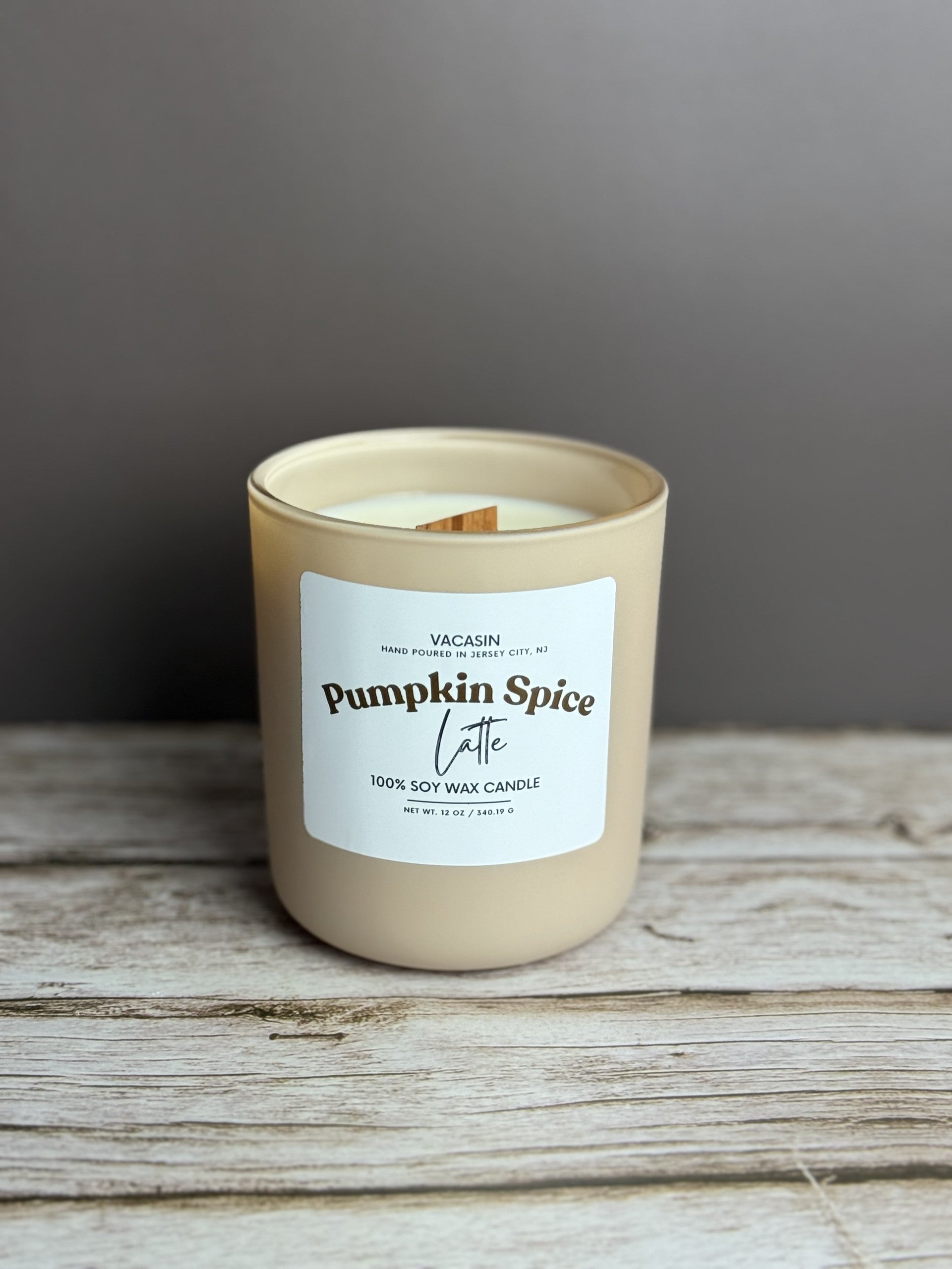 Pumpkin Spice Latte Scented Soy Wax Candle – Natural Aromatherapy Candle VACASIN