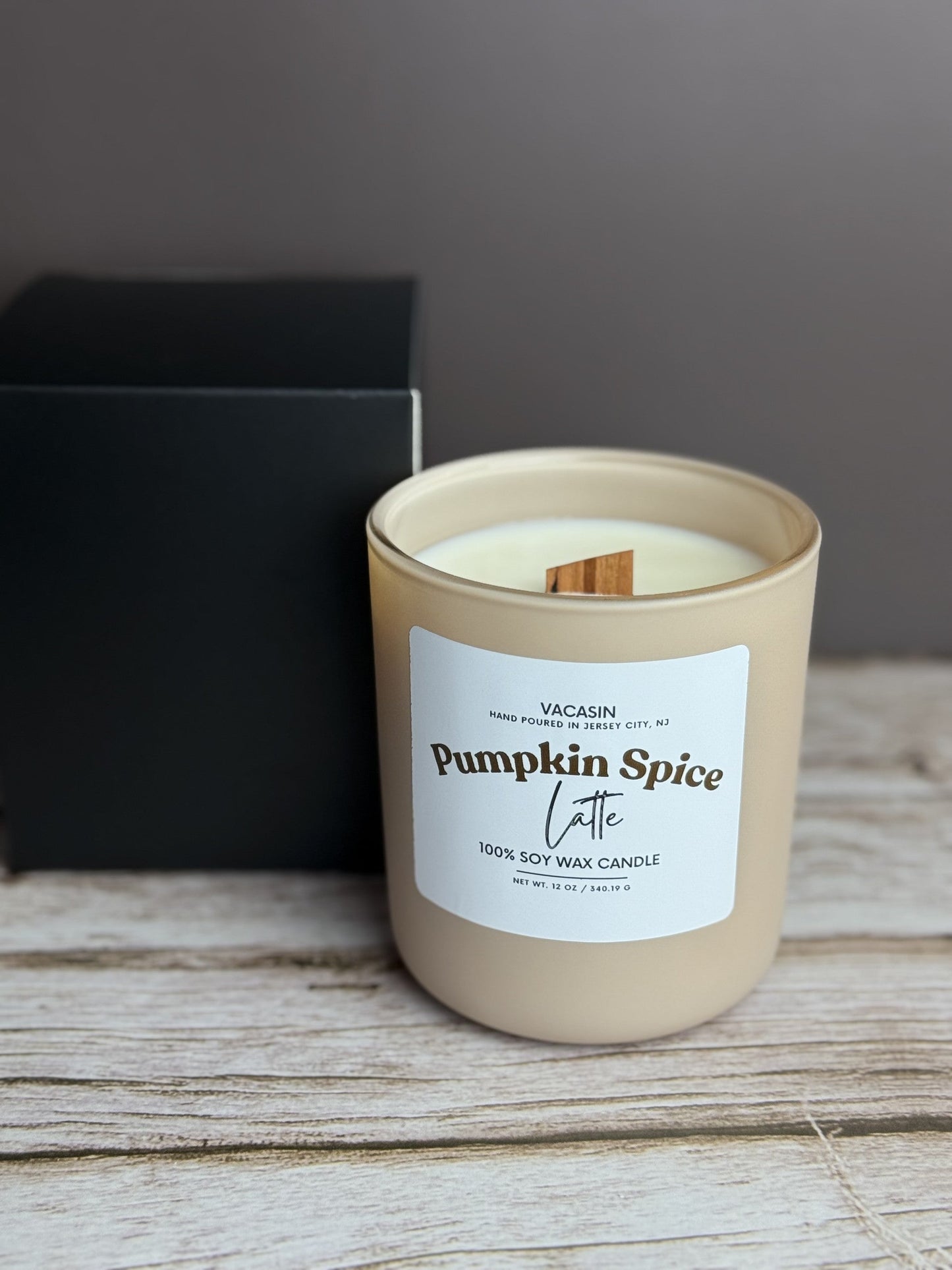 Pumpkin Spice Latte Scented Soy Wax Candle – Natural Aromatherapy Candle VACASIN